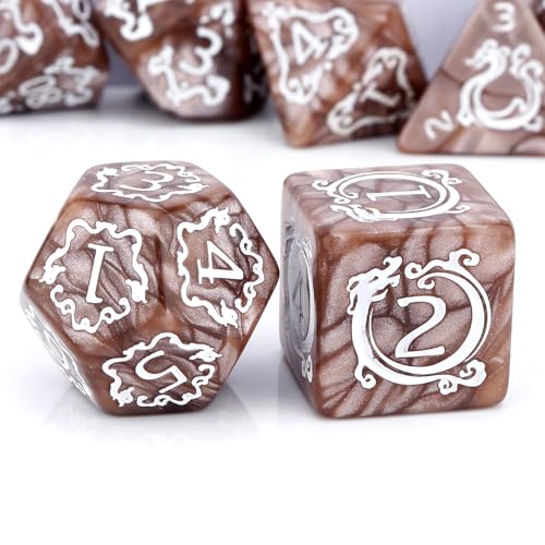 PJOY DND-Würfel-Set, polyedrische D&D-Würfel für Dungeons and Dragons Rollenspiele, TTRPG, DND-Geschenke von PJOY