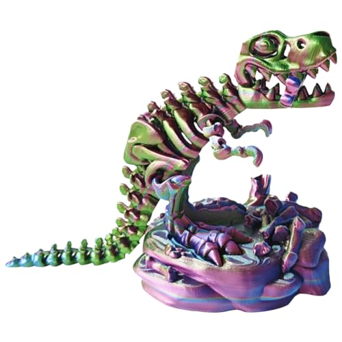 PKKP 3D Gedrucktes Tyrannosaurus Drachen, Flexible Gelenke Drache Spielzeug, Desktop-Dekoration Handmodell mit Ständer, Playmobil Dragons Heimbürodekoration Schreibtischspielzeug (C) von PKKP