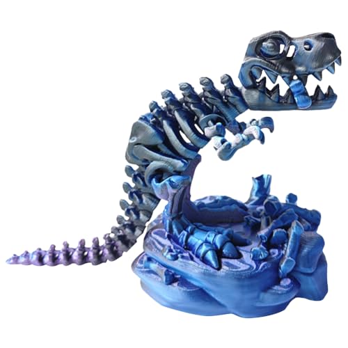 PKKP 3D Gedrucktes Tyrannosaurus Drachen, Flexible Gelenke Drache Spielzeug, Desktop-Dekoration Handmodell mit Ständer, Playmobil Dragons Heimbürodekoration Schreibtischspielzeug (E) von PKKP