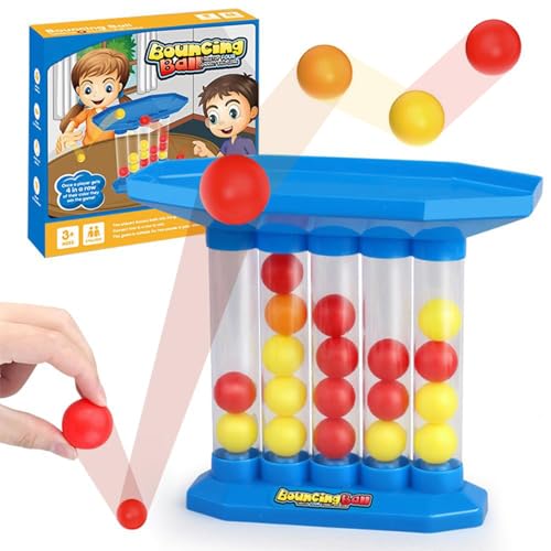 PKKP Bouncing Ball Tischspiel, 2024 Neues Bounce Off Game, 4 Shots Desktop Bouncing Toy, Jumping Ball Tabletop Ping Pong Spielballspiel, Familie Freunde Party Spiele für Kinder Erwachsene von PKKP