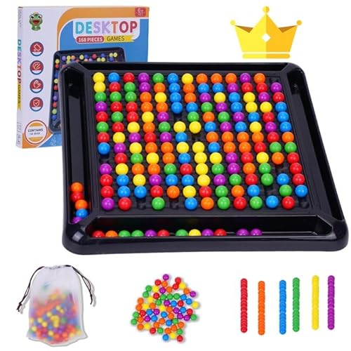 PKKP Intellektuelles Schachbrett, Rainbow Ball Brettspiel, Kugel Schachbrett Intellektuelles Schachbrett - Doppelduell, Rainbow Ball Brettspiel Intellectual Chessboard Dual Duel (168 Bälle) von PKKP