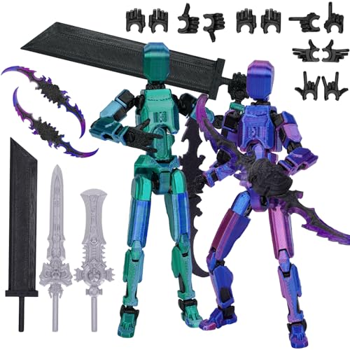 PKKP T13 Action Figure, T13 Action Figures Bereits montiert, 3D-Druck von Beweglichen Figuren mit Mehreren Gelenken, Roboter-Actionfigur, Geschenke Desktop-Dekorationen (2Pcs-d) von PKKP