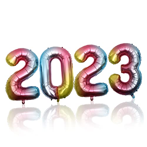 PLAFOPE 1 Satz 2023 Aluminiumfolienballon Silvester Folienballons 2023 Neujahrsballons Geburtstagsversorgung 3 Folienballon Chinesische Neujahrsballons 2022 Zahlen Ballondekoration von PLAFOPE