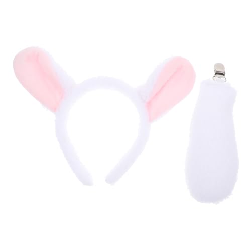 PLAFOPE 1 Set Plüsch Cartoon Stirnband Und Set Lammohr Kostüm Stirnband Für Halloween Cosplay Flauschiges Tier Stirnband Für Damen Und von PLAFOPE