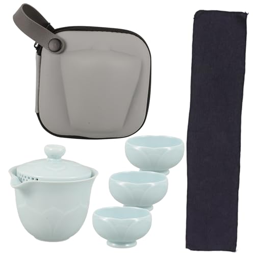 PLAFOPE 1 Set Reise Teeset Teetassen Teetassen Teebecher Keramik Teegeschirr Set Keramik Teetasse Chinesisches Teezubereitungsset Keramik Tee Servierset Keramik Teetasse Set von PLAFOPE