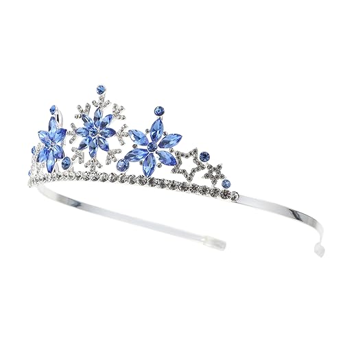 PLAFOPE 1 Stück Kinderkrone Stirnband Rollenspielkrone Kinderpartykrone Schicke Tiara Kopfschmuck Krone Haarband Haarschmuck Dekorative Schneeflockenkrone Exquisite Krone von PLAFOPE