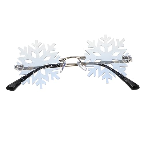 PLAFOPE 1 X Schneeflocken Sonnenbrille Party Schneeflocken Brille Party Sonnenbrille Lustige Sonnenbrille Festival Requisiten Party Brille Schneeflocken Brille Party von PLAFOPE