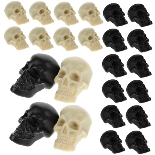 PLAFOPE 100 Stück Halloween Schädel Halloween Streich Requisiten Miniatur Skelettkopf Mini Halloween Figuren Halloween Vasenfüller Mini Figur Mini Skelett Halloween von PLAFOPE