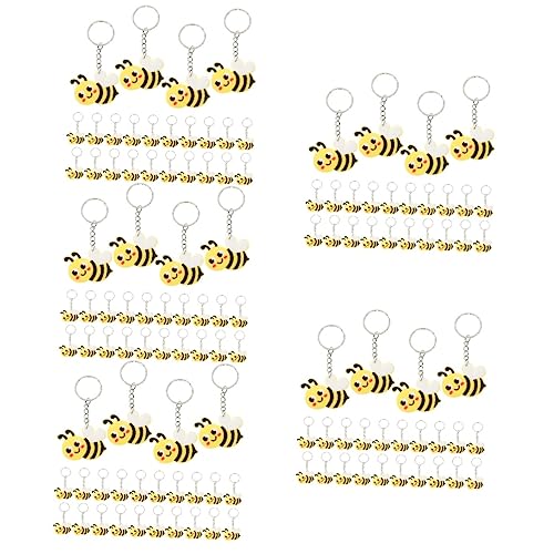 PLAFOPE 120 Stk Biene Schlüsselanhänger Bienen-gastgeschenke Bienen-party-dekorationen Schlüsselanhänger Mit Honigbiene Tierischer Schlüsselanhänger Zubehör Die Biene Schlüsselbund Fob Pvc von PLAFOPE