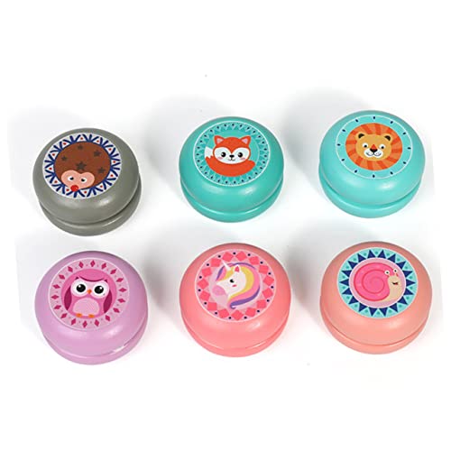 PLAFOPE 2St Yoyo-Ball-Spielzeug Yoyos für Kinder Kinderspielzeug Kinder Anfänger Yoyo Lernspielzeug Spielzeug für Kinder Toys Jo-Jo-Spielzeug aus Holz Cartoon- -Spielzeug Hölzern von PLAFOPE