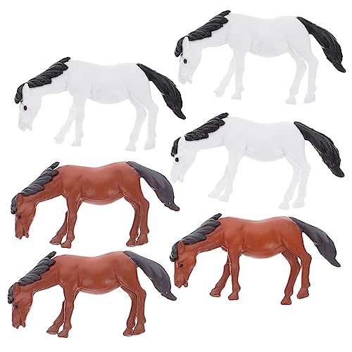 PLAFOPE 6St Mikro-Ornamente Spielzeug bürodeko Geschenkidee wheinachtsgeschenk weinachtsgeschte Mini-Tierfigur Ornamente zum Basteln Bonsai-Moos Pferdetierverzierung Gartenverzierung PVC von PLAFOPE