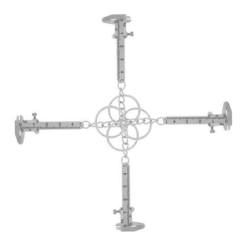 PLAFOPE Elegantes Miniatur-schlüsselanhänger- 4-teilig 3d-bewegliches Lineal Messschieber Für Kinder Und von PLAFOPE