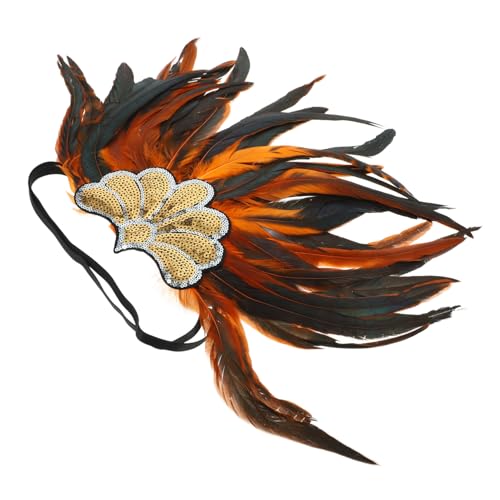 PLAFOPE Halloween Kopfschmuck Kostüm Haarband Für Party Plume Stirnband Stirn Stirnband Party Haarband Party Haarschmuck Plume Kopfschmuck Kostüm Kopfbedeckung Kopfstück Plume von PLAFOPE