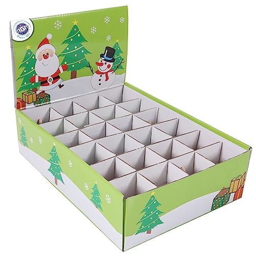 PLANÈTE BOIS - Pack mit 24 Weihnachtskreiseln - FSC - 030160PA - 24 Stück - Mehrfarbig - Holz - Kinderspiel - Weihnachten - Zum Sammeln - 4,5 cm x 5 cm - Ab 3 Jahren von PLANÈTE BOIS