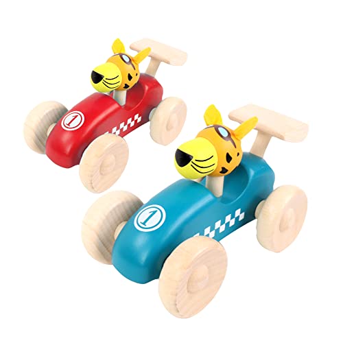 PLANÈTE BOIS 030196 PLANÈTE BOIS-Rennfahrzeug-FSC-030196-1 Stück-Zufallsmodell-Holz-Kinderspielzeug-Auto-Langlebiges Spielzeug-12 cm x 8 cm-Ab 12 Monaten, mehrfarbig von PLANETE BOIS