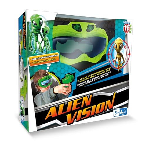 PLAY FUN BY IMC TOYS Alien Vision, Interaktives Spiel mit 3D-Maske und Laserpistole, viel Spaß beim Eliminieren von Aliens und Überwinden von Levels, Spielzeuggeschenk für Kinder ab 5 Jahren von PLAY FUN BY IMC TOYS