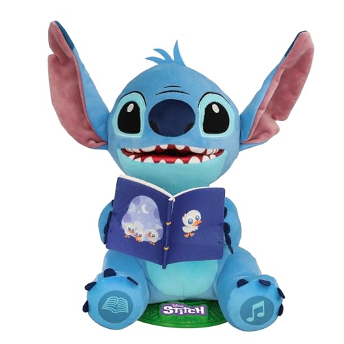 Stitch Storyteller Disney, interaktives Plüschtier von Lilo & Stitch, der 4 Lieder singt und 4 Geschichten auf Französisch erzählt, mit Nachtlicht, Geschenk für Kinder ab 3 Jahren von PLAY FUN BY IMC TOYS