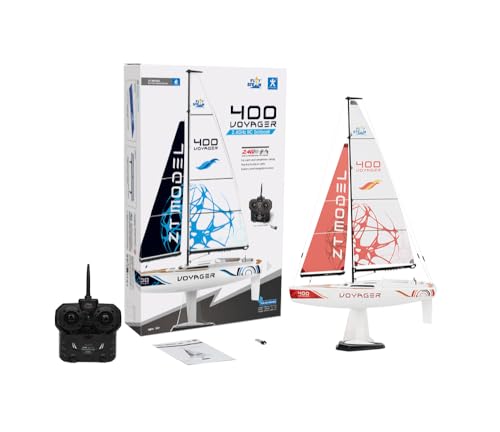 PLAYSTEM Voyager 400 RC Controlled Wind Powered Sailboat in Red - 27" Tall von PLAYSTEAM