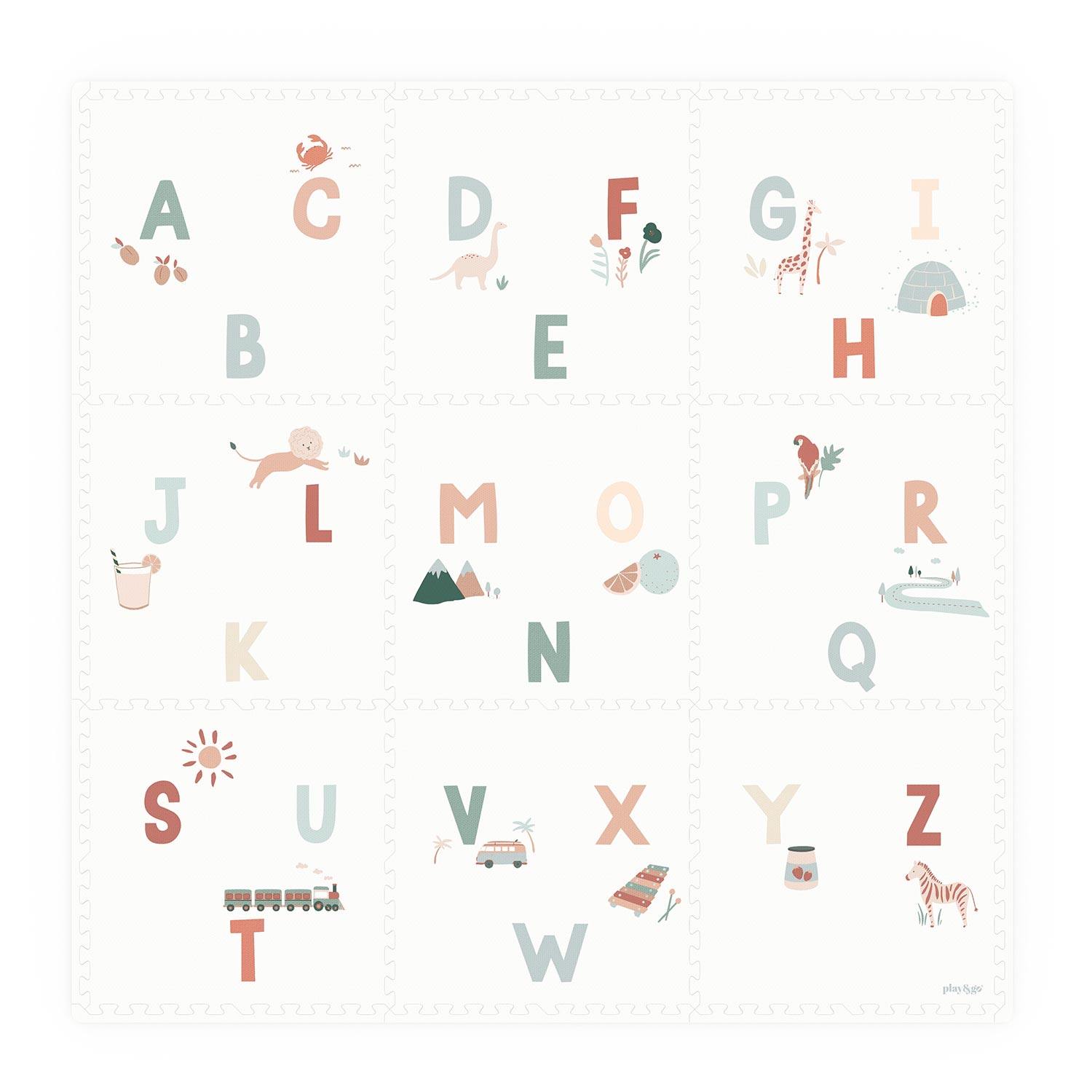 play&go® Puzzlematte Alphabet 180 x 180 cm von PLAY & GO