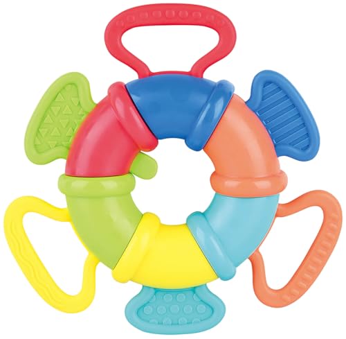 PLAY Flexi Ring Baby Motorik Spielzeug Greifspielzeug Beißring +6M von PLAY