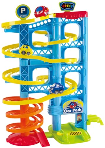 Parkgarage Tower City von PLAY Kugelbahn m. Autos Spiralturm Kinder Spielzeug +2J von PLAY