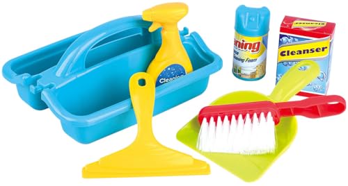 Reinigungsset 7-TLG von PLAY Kinder Housekeeping Putz Utensilien mit Tragekorb +2J von PLAY