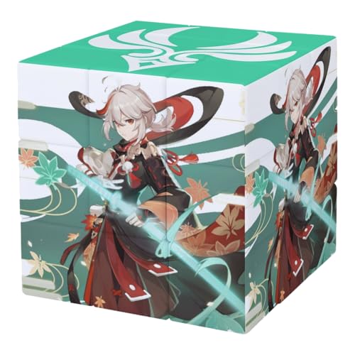 PLAYDOM Genshin Impact Furina Kaedehara Kazuha Neuvillette Mualani Kinich Speed Cube 3x3x3,Magic Cube Puzzle Spielzeug für Erwachsene (Kaedehara Kazuha) von PLAYDOM