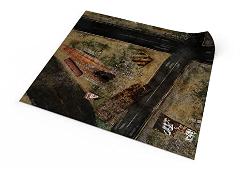 PLAYMATS A025-R-gl Gaslands Battlemat, Rubber mat, Fury Road, 36" x 36" / 91,5 cm x 91,5 cm von PLAYMATS