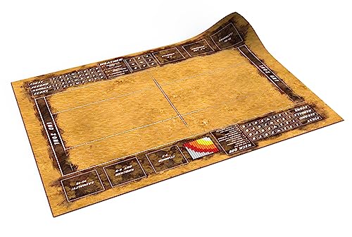 PLAYMATS BB005 Blood Bowl Battlemat, Rubber mat, Sandy Desert, 39" x 34" / 101 cm x 86 cm von PLAYMATS