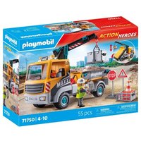 PLAYMOBIL 71750 Baustellen-LKW mit Kran von PLAYMOBIL® ACTION HEROES