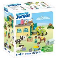 PLAYMOBIL® 71656 JUNIOR: Bauernhof-Abenteuer mit Traktor, Anhänger und tierischen Freunden von PLAYMOBIL® JUNIOR