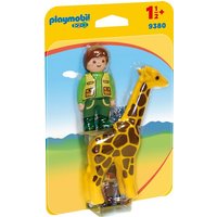 PLAYMOBIL® 9380 Tierpfleger mit Giraffe von PLAYMOBIL® PLAYMOBIL 1.2.3