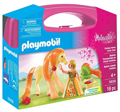 PLAYMOBIL Princess 5656 Carrying Case "Kämmbares Pferd", Großer Spielkoffer, ab 4 Jahren von PLAYMOBIL