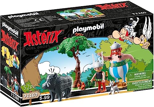PLAYMOBIL Asterix 71160 Wildschweinjagd, Mit kippbarem Baum, Spielzeug für Kinder ab 5 Jahren von PLAYMOBIL
