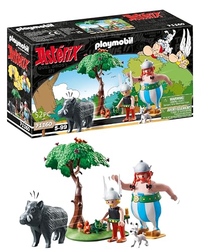 PLAYMOBIL Asterix 71160 Wildschweinjagd, Mit kippbarem Baum, Spielzeug für Kinder ab 5 Jahren von PLAYMOBIL