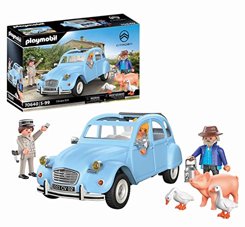 PLAYMOBIL Classic Car 70640 Citroën 2 CV, Ente mit abnehmbarem Verdeck, Sammlerstück für Autofans, Spielzeug für Sammler und Kinder ab 5 Jahren von PLAYMOBIL