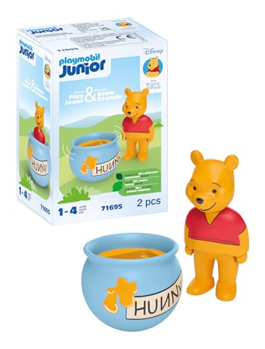 PLAYMOBIL JUNIOR | Disney | Winnie Puuhs Stehauf-Honigtopf | nachhaltiges Spielzeug aus biobasierten Kunststoffen | für Kinder ab 1 Jahr | 71695 von PLAYMOBIL