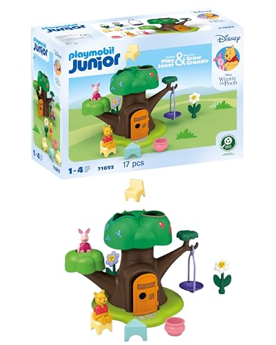 PLAYMOBIL JUNIOR | Disney | Winnie Puuhs & Ferkels Baumhaus | nachhaltiges Spielzeug für Kinder ab 1 Jahr | 71693 von PLAYMOBIL