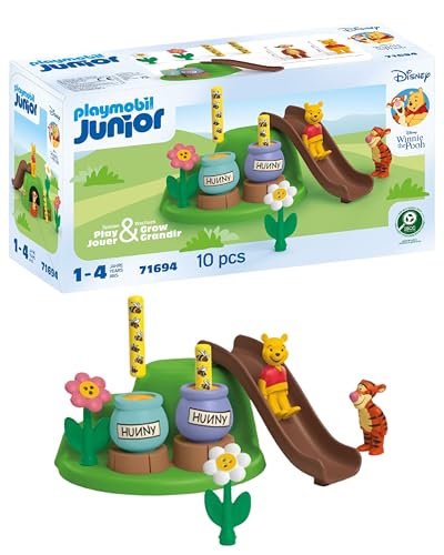 PLAYMOBIL JUNIOR | Disney | Winnie Puuhs & Tiggers Bienengarten | nachhaltiges Spielzeug aus biobasierten Kunststoffen | für Kinder ab 1 Jahr | 71694 von PLAYMOBIL