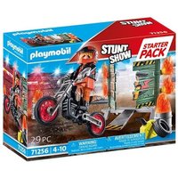 PLAYMOBIL® Stuntshow 71256 Starter Pack Stuntshow Motorrad mit Feuerwand von Geobra Brandstätter Stiftung