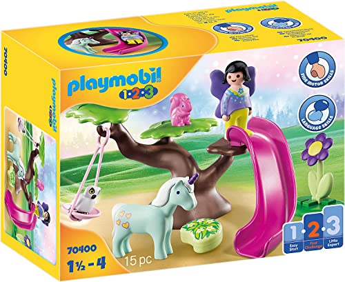 PLAYMOBIL 1.2.3 70400 Feenspielplatz mit Schaukel und Rutsche, ab 4 Jahren von PLAYMOBIL