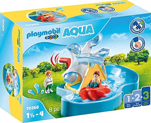 PLAYMOBIL 1.2.3 70268 Wasserrad mit Karussell zum Antrieb des Wassers, ab 1,5 Jahren von PLAYMOBIL