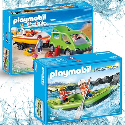 PLAYMOBIL 4144 Familie Bootsfahrt 4144 6892 Wildwasser-Rafting Summer Fun - Abenteuer auf dem Wasser! von PLAYMOBIL