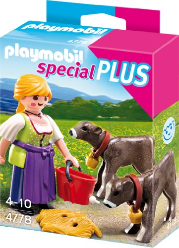 PLAYMOBIL 4778 Bäuerin mit Kälbchen von PLAYMOBIL