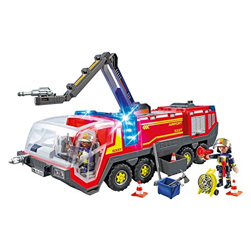 PLAYMOBIL City Action 5337 Flughafenlöschfahrzeug mit Licht und Sound, Ab 4 Jahren von PLAYMOBIL