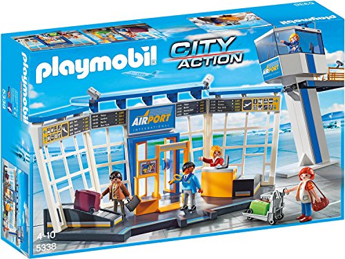 PLAYMOBIL City Action 5338 Flughafen mit Tower, Ab 4 Jahren von PLAYMOBIL