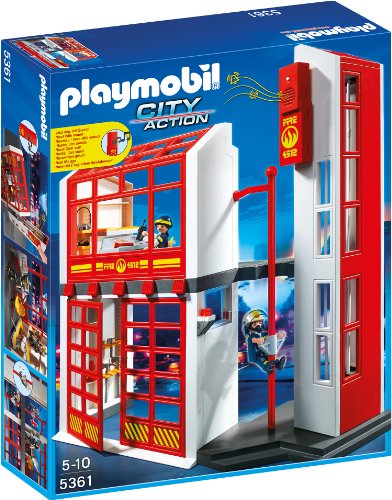 PLAYMOBIL 5361 Feuerwehrstation mit Alarm von PLAYMOBIL