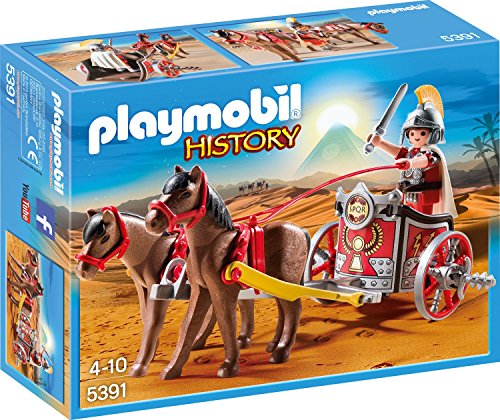 PLAYMOBIL History 5391 Römer-Streitwagen mit Figur, Pferde und Wagen, ab 4 Jahren von PLAYMOBIL