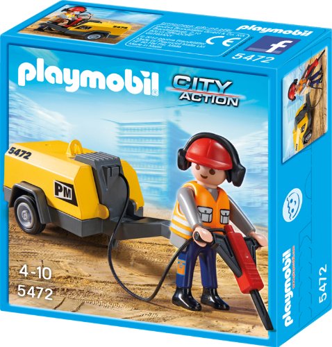 PLAYMOBIL 5472 Bauarbeiter mit Presslufthammer von PLAYMOBIL