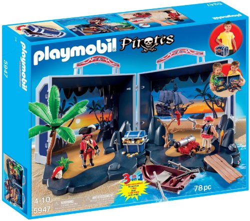 PLAYMOBIL 5947 Pirate Treasure Chest Aufklapp-Spiel-Box Piratenschatzkoffer von PLAYMOBIL